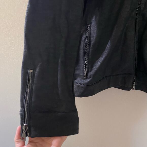 John Varvatos K3440X1 Full Zip Cotton Linen Blend Hoodie Jacket XL - Picture 7 of 8